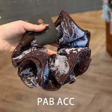 优雅双层晕染绢纱肥肠圈韩国气质包边立体扎发头花皮筋洋气发圈女