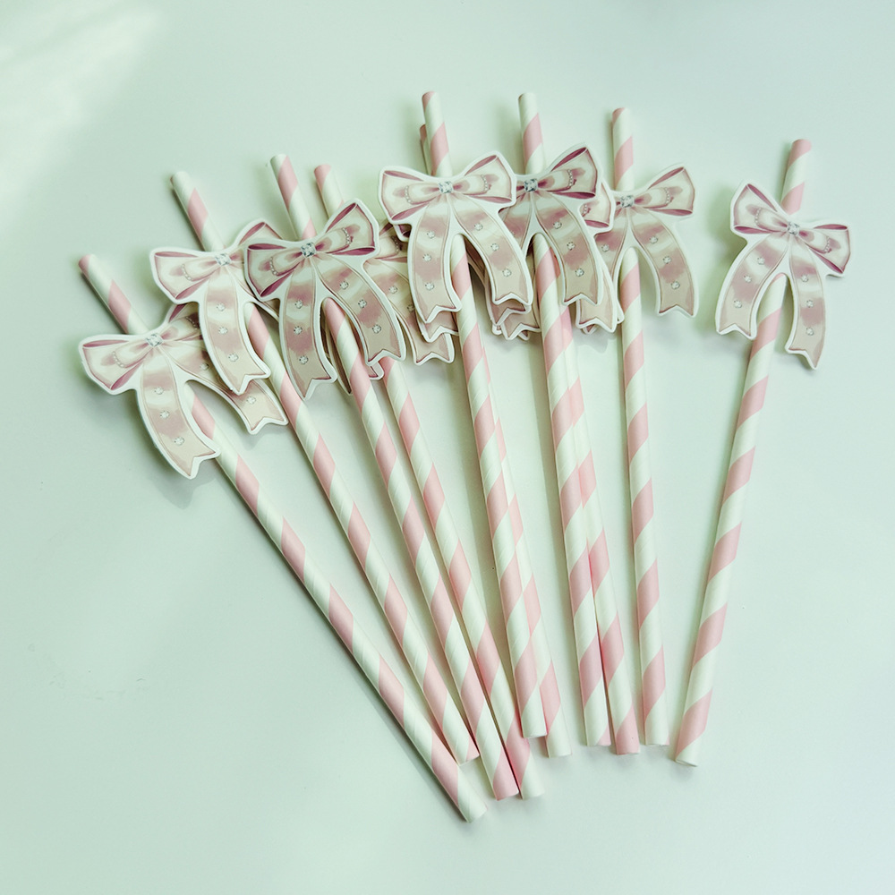 Trazo creativo transfronterizo pajita de papel decoración de fiesta mesa de postres vestido de cumpleaños botella de pudín complemento de pastel