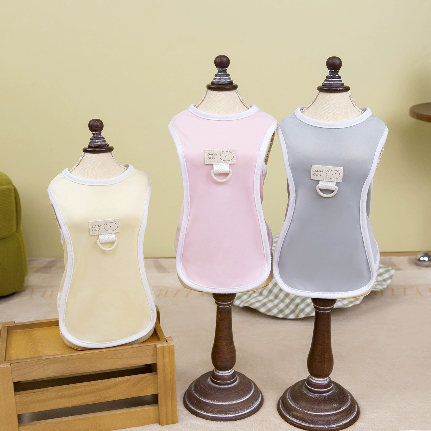 Домашние собаки Одежда для домашних животных Одежда для домашних животных Весна и Лето Тедди Жилет для домашних животных 25 Медведь Прохладный Жилет