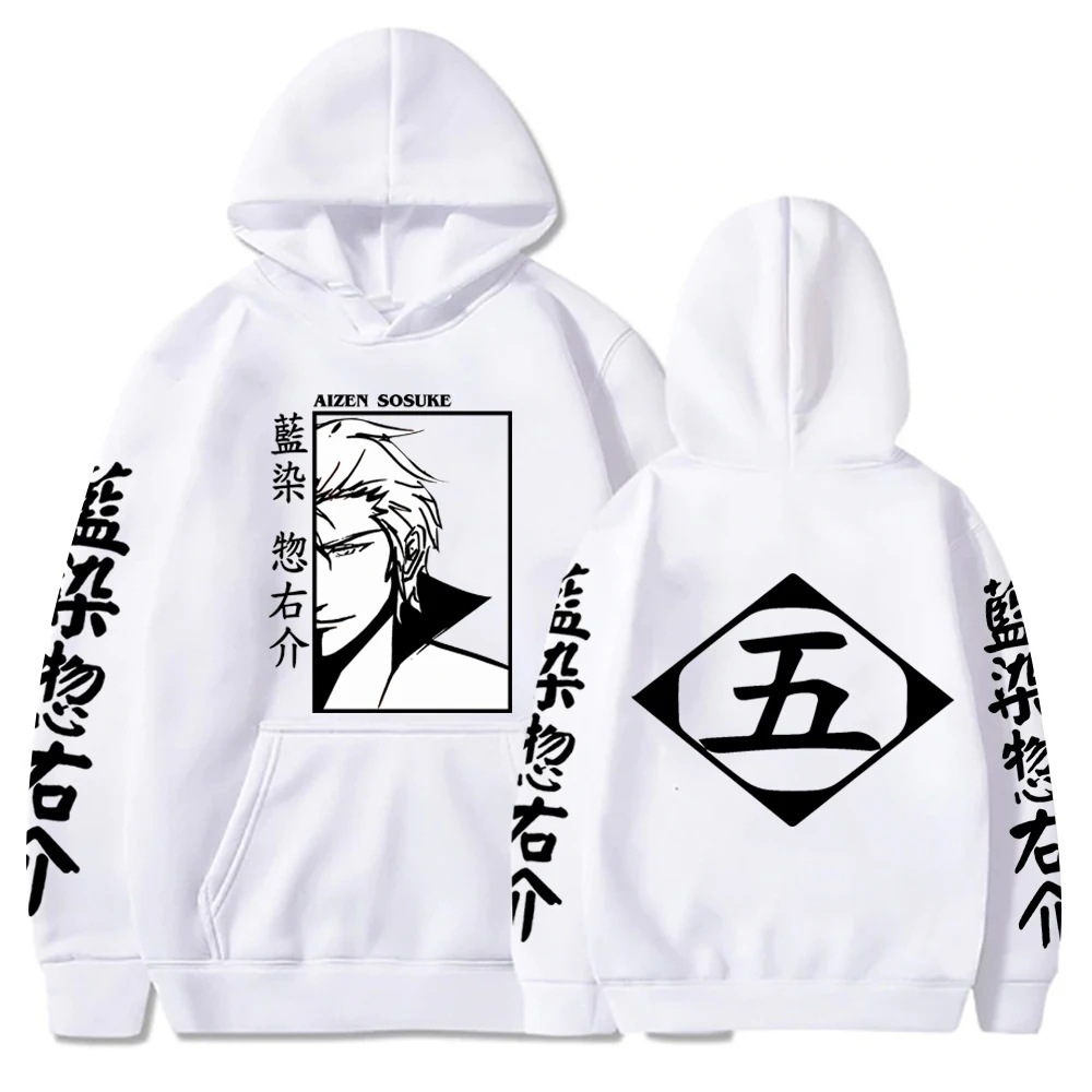 Anime Bleach Hoodies Men Aizen Sosuke Cosplay costume Long S