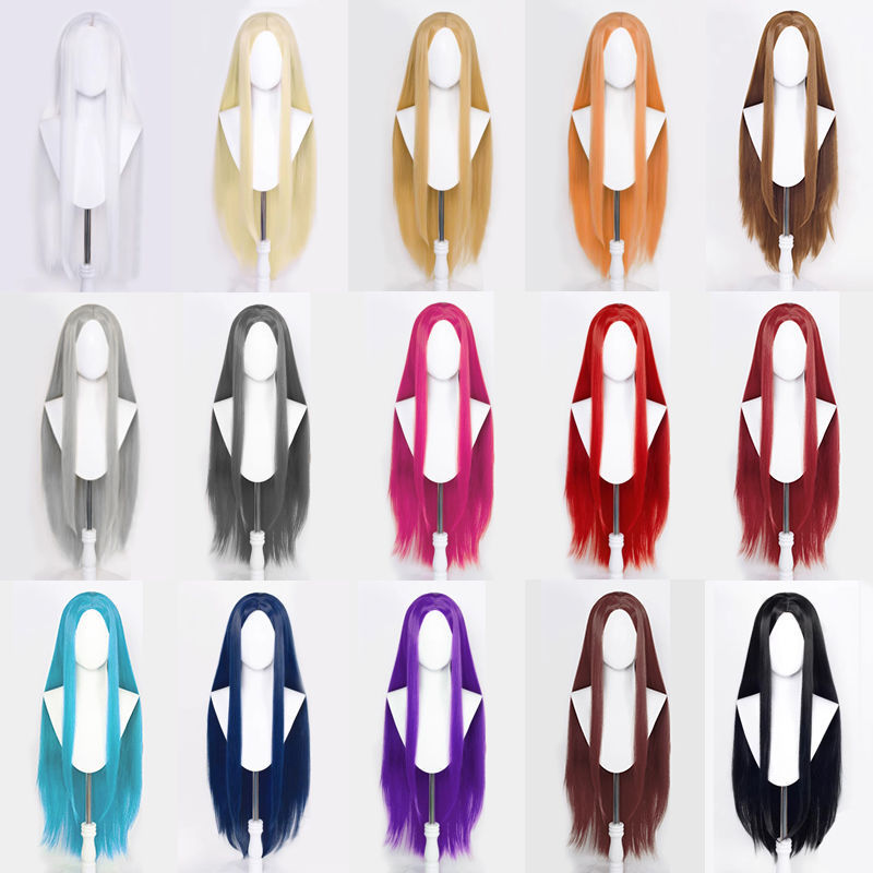 Wig 100cm Long Straight Hair with Middle Parting for Women, Multi-Color Cosplay Style Long Synthetic Hair Wholesale
