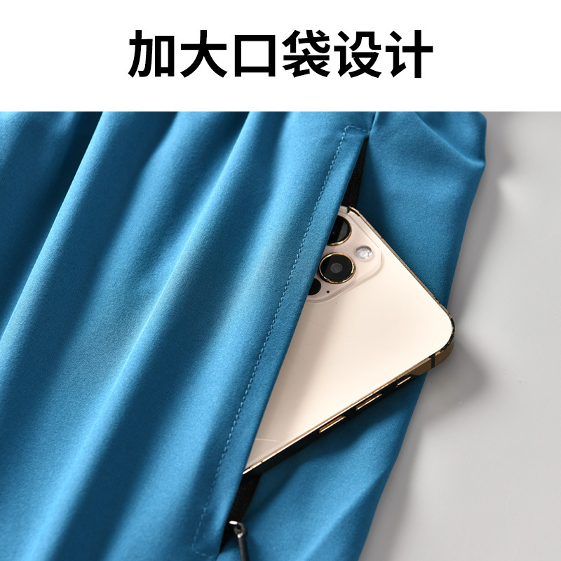 Pantalones cortos deportivos verano para hombres baloncesto suelto correr fitness pantalones de cinco puntos entrenamiento seda de hielo de secado rápido pantalones de pelota delgados marea