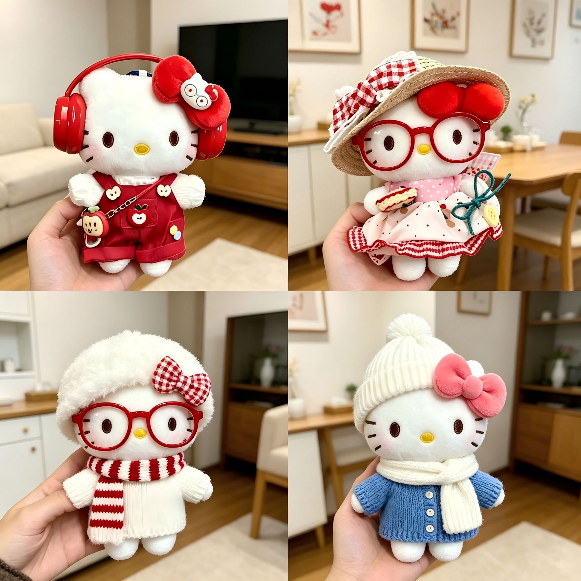 DIY猫娃衣HelloKitty毛绒包挂件2026新款可爱钥匙扣玩具公仔KT猫
