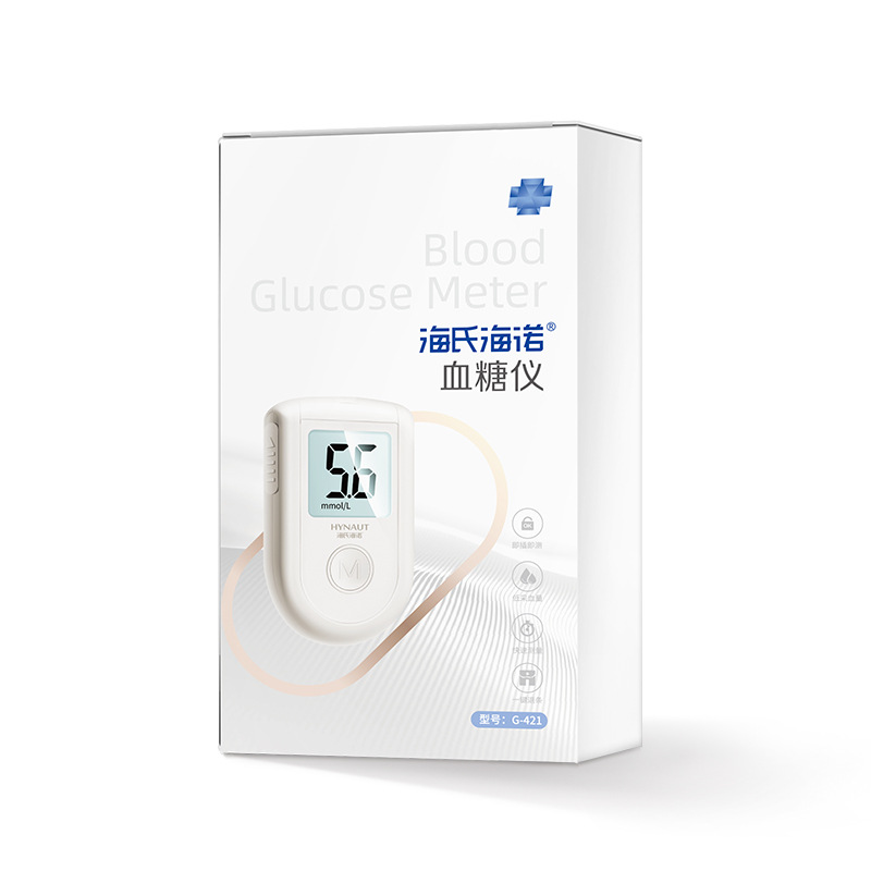 Medidor de glucosa en sangre de Haeshi Heinol Prueba en el hogar Instrumento de medición de glucosa en sangre médico de alta precisión Papel de prueba 50 piezas