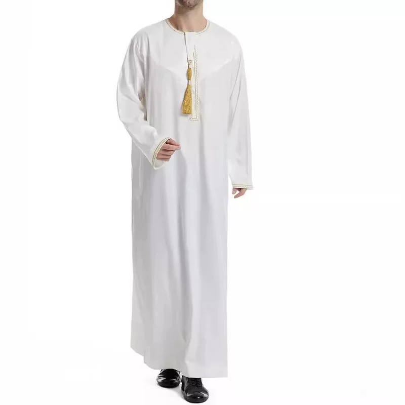 Saudi Dubai Arabic robe local tyrant robe Middle East men's white robe Thobe