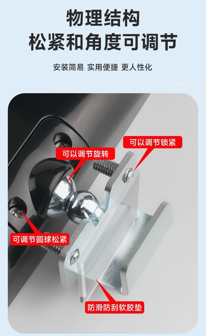Large field of view HD rearview mirror auxiliary blind spot mirror