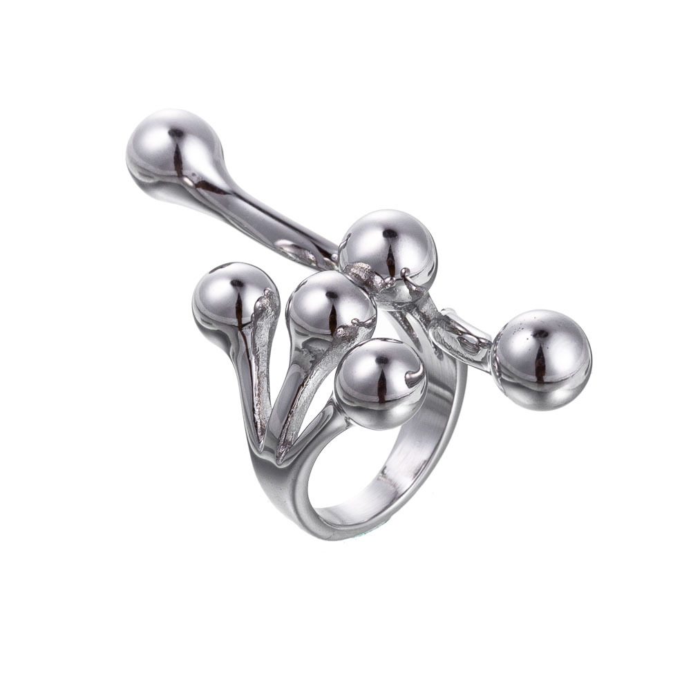 Titanium Steel Material Simple Style Classic Style Solid Color Titanium Steel Plating Women's Rings