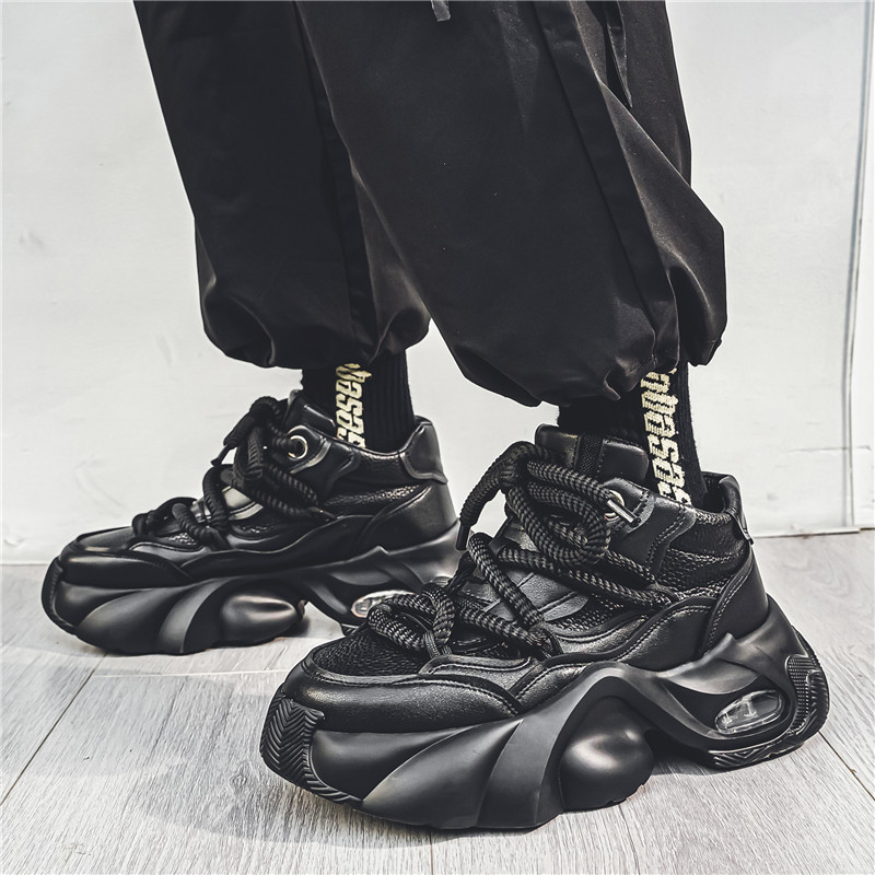 Casual Sports Shoes Men Thick Sole Autumn Winter Height Increasing_voghion.com