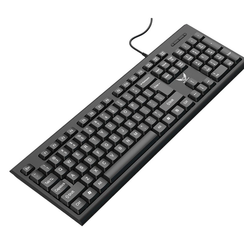 Прямые поставки с фабрики Проводная клавиатура, подходящая для бизнеса, офиса, дома, легкие аксессуары для настольных компьютеров USB, трансграничная клавиатура