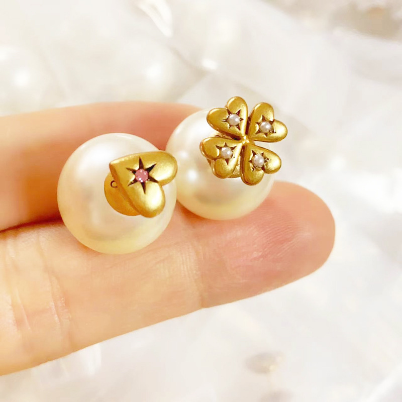 Plating Design 1 Pair Modern Style Classic Style Geometric Star Heart Shape Plating Copper Drop Earrings Ear Studs