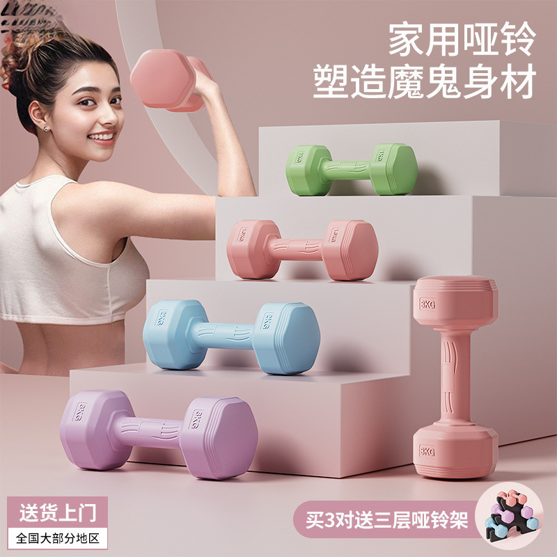 Dumbbells for Women, Fitness Equipment for Home, Slim Belly Barbell, Kettlebells, Children, Teenagers, Female Small Dumbbells, a Pair