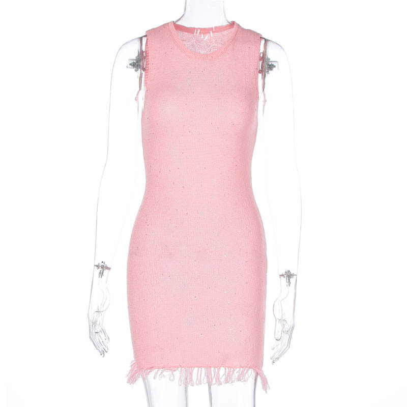 GraceChic Sommerkleid 2024 – Neue Mode: Ärmelloses, figurbetontes Kleid mit Rundhalsausschnitt, figurbetont und sexy (Großhandel)_voghion.com