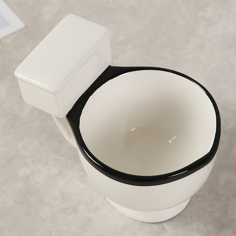 Tazas creativas para inodoro cuidadosamente seleccionadas, tazas de cerámica 3D con forma de heces, tazas de café con forma de inodoro.