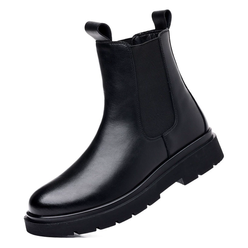 Мужские сапоги Челси Мужские осенние и зимние британские сапоги с ветром плюс бархат