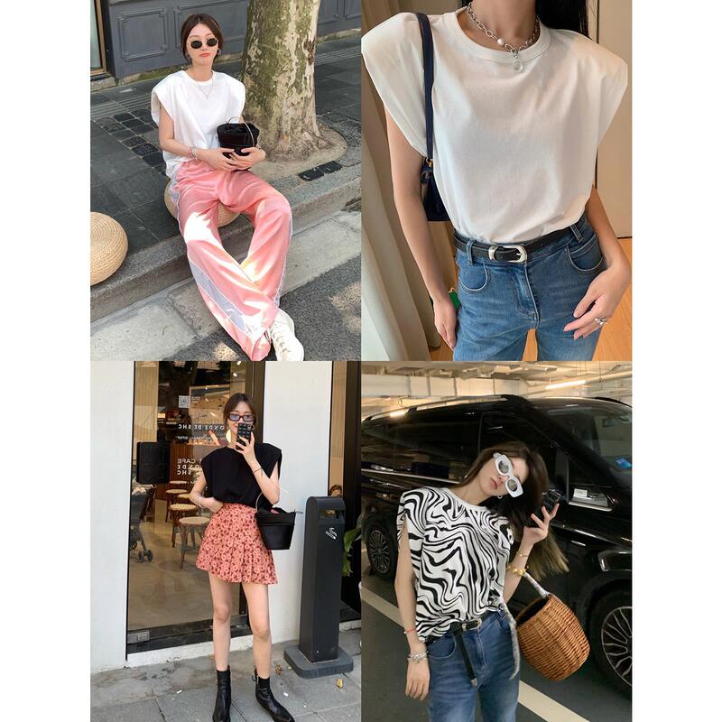 [in stock] VC small head shoulder pad vest women wear summer new versatile sleeveless top