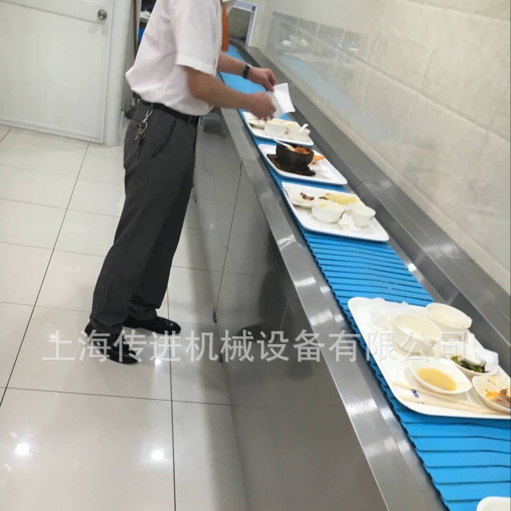 供应大学校园餐厅输送线 餐盘回收输送机 模块式餐具回收输送机