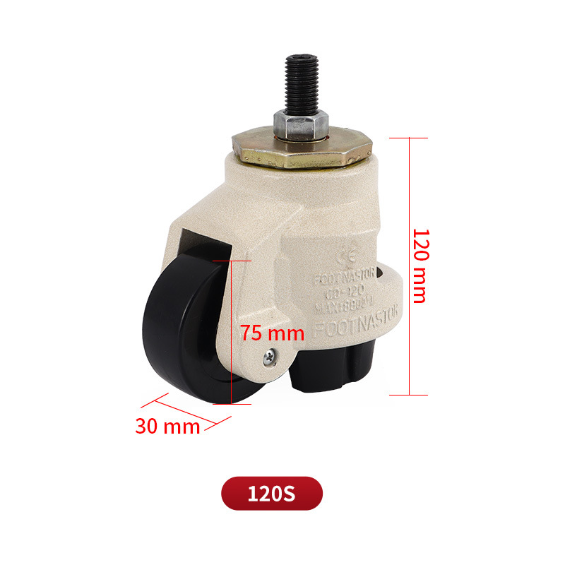 Rueda Niveladora Tipo Fuma de Goma y Acero Inoxidable, Ajuste de Nivel, Antivibración, para Gabinetes e Industria