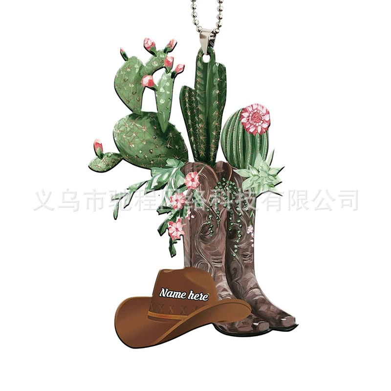 Creative denim boots, pendant, accessory, rear view mirror, new collection