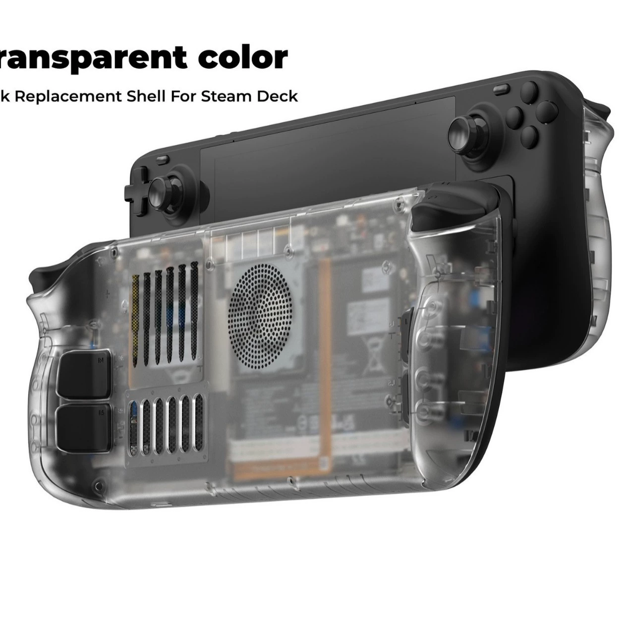 Steam Deck Oled Back Cover Protective Case Steam Deck Replacement Case Anti-Fall, Heat Dissipation and Dustproof