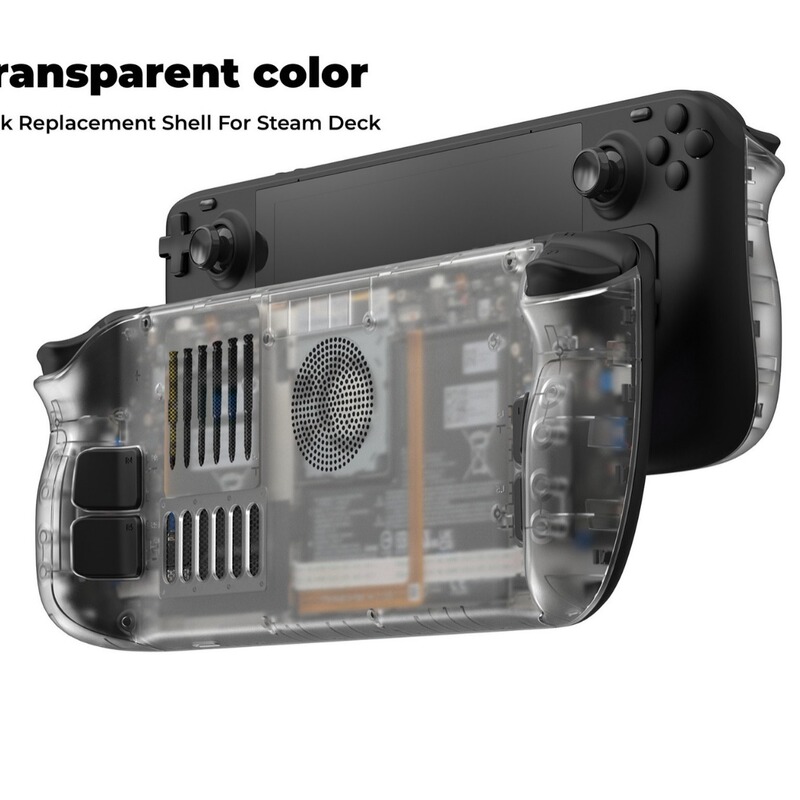 Steam Deck Oled Back Cover Protective Case Steam Deck Replacement Case Anti-Fall, Heat Dissipation and Dustproof