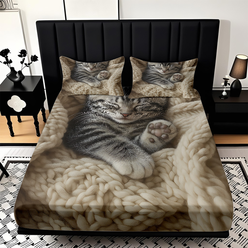 TEMU / JIT Amazon Kitty Pattern Digital Print Pro Skin Bed Kits Fabricante suministro directo transfronterizo