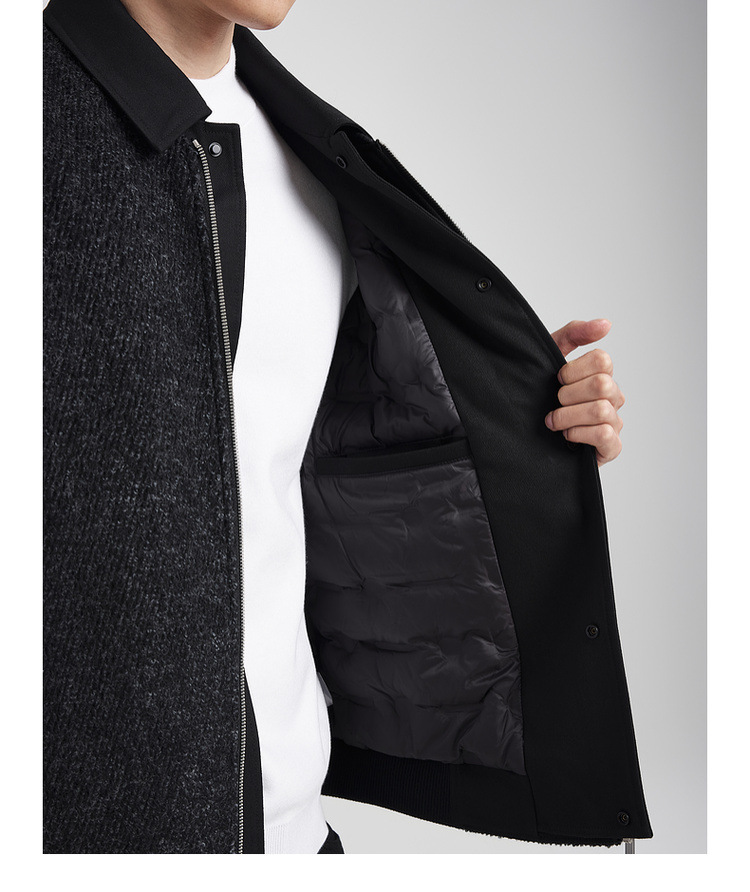 Áo phao nam dáng ngắn phong cách Old Money chất liệu twill — Màu cà phê nâu chi tiết 20