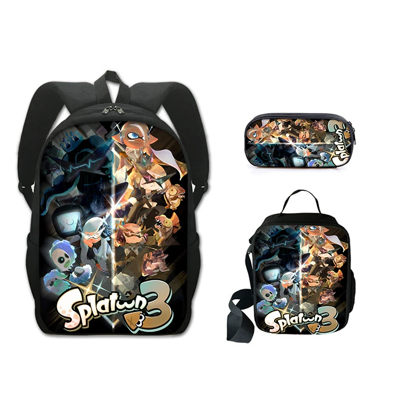 Backpack, pencil case, set, new collection, polyester, 3 piece set