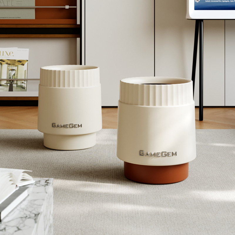 Gemeiju Trash Can for Living Room, Home Use, High Aesthetic Value, Bedroom, Light Luxury, High-End, Large Capacity, 2026 New Model, Bathroom Wastebasket Gemeiju Trash Can for Living Room, Home Use, High Aesthetic Value, Bedroom, Light Luxury, High-End, Large Capacity, 2026 New Model, Bathroom Wastebasket