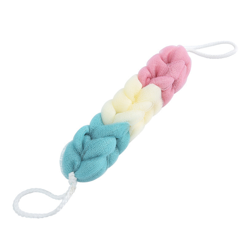 Bola de baño Baño artefacto espalda frotando Toalla de baño suministros de baño linda chica larga red de espuma no dispersa