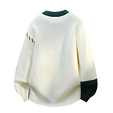 2026秋季新款圆领宽松加厚长袖针织衫青少年运动休闲套头毛衣外套，男装针织衫/毛衣，星座614