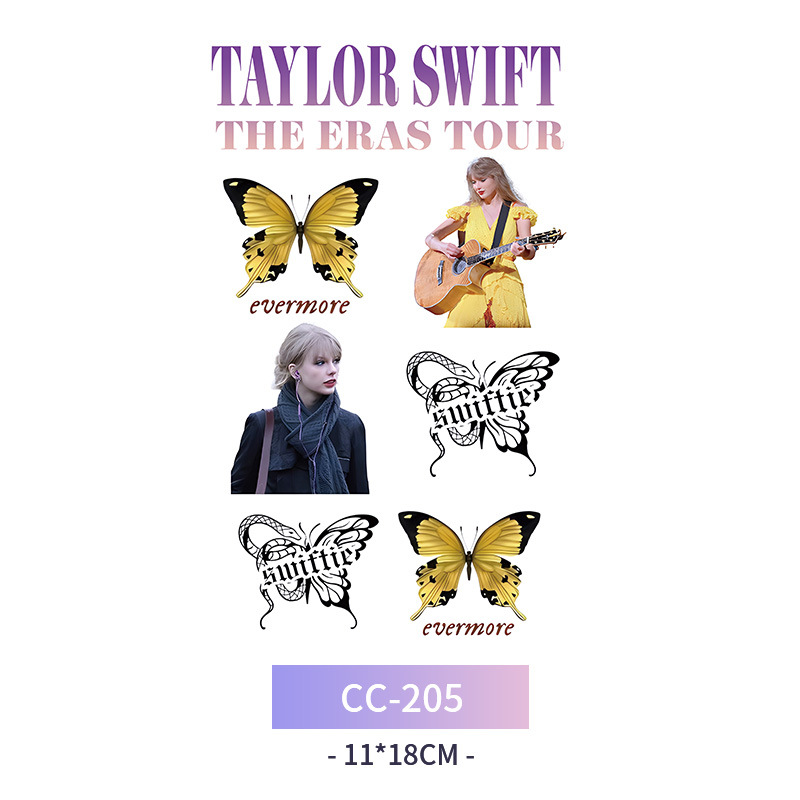 Transfronterizo en stock al por mayor de halloween colorido mariposa tatuaje pegatinas simulación sangrienta cicatriz pegatinas divertidas pegatinas impermeables