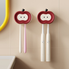 クリエイティブアップル歯ブラシホルダー収納ラック壁掛けパンチフリー電動歯ブラシホルダー歯ブラシホルダー浴室歯ブラシボックス
