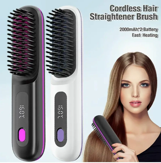 Беспроводная щетка для выпрямления волос