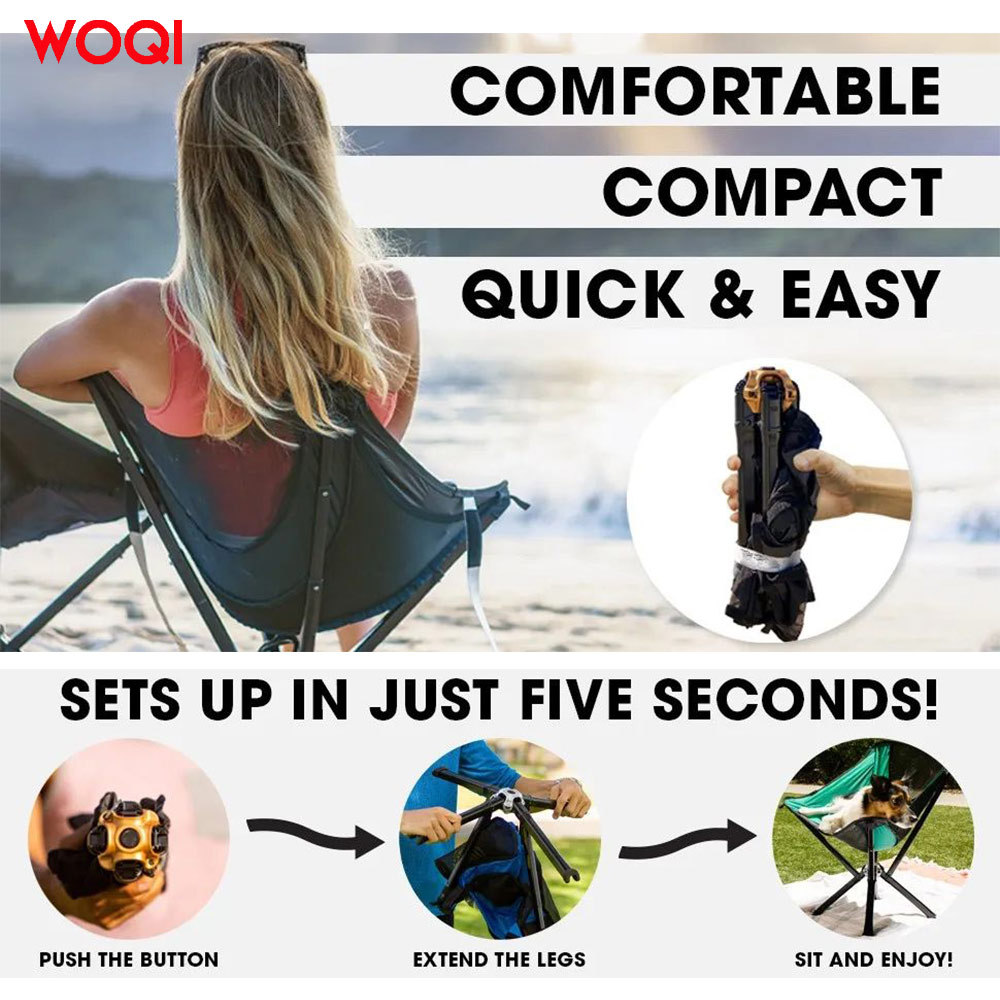 WOQI folding portable camping chair outdoor travel camping camping…