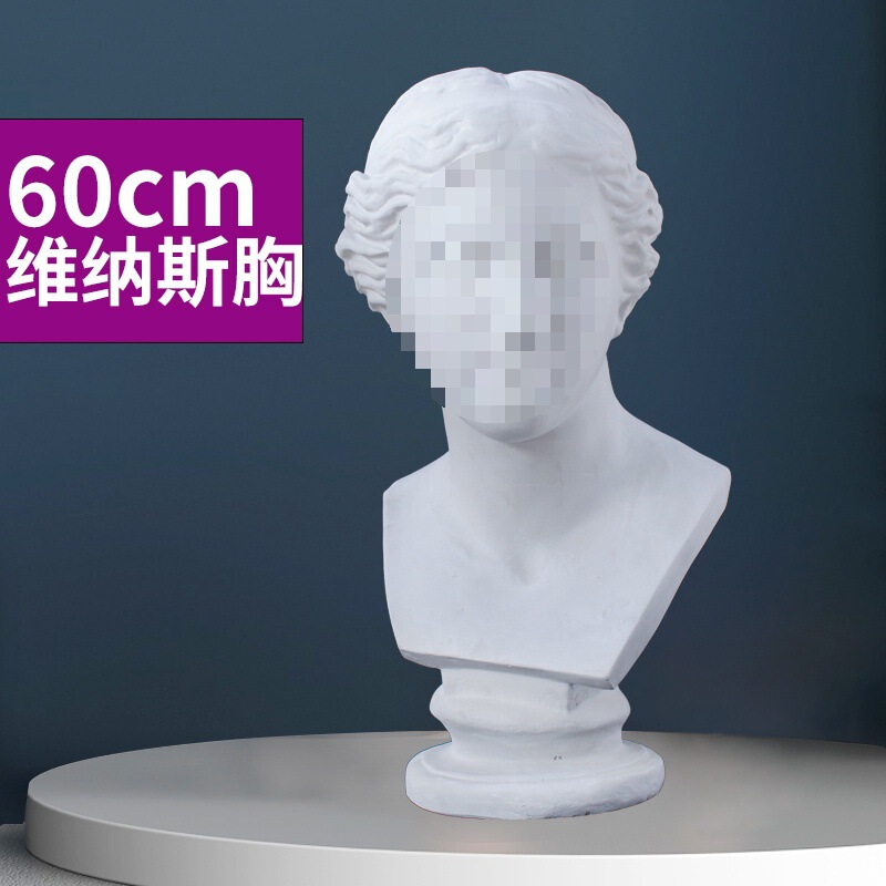素描石膏几何体美术石膏像写生模型摆件16个大号静物教具男头骨|undefined
