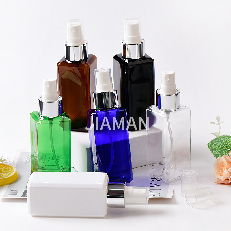 120ml毫升方瓶配24口电化铝喷雾补水细雾浇花洒水壶瓶分装空瓶厂