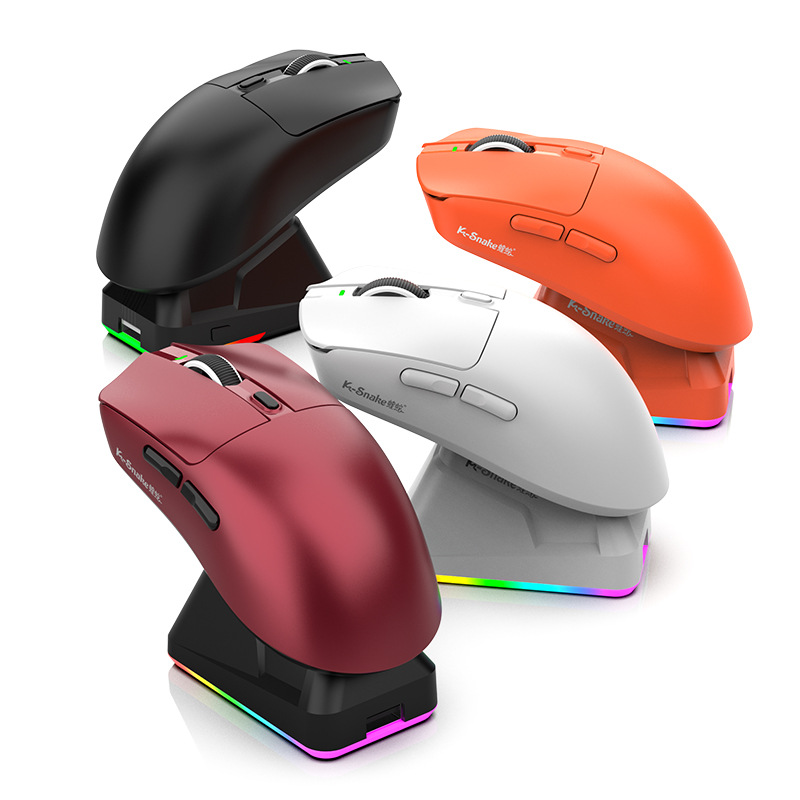 Viper X11por Lightweight PAW3311 E-Sports Gaming Three-Mode Wireless Bluetooth Mouse Rechargeable RGB Base_voghion.com