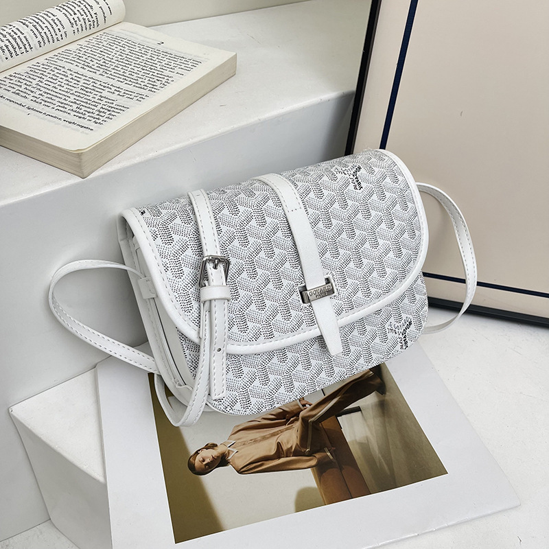 Goyard Saddle Bag, Dog Tooth Bag, Small Square Bag, Flap Messenger Bag, Monogram Bag, Single Shoulder Crossbody Bag, New Model