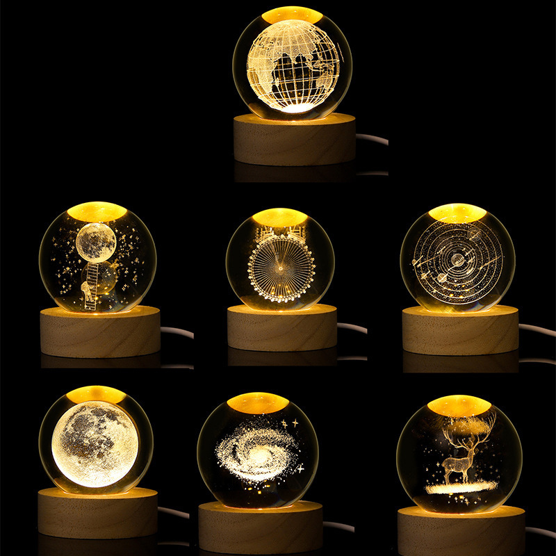 Star Milky Way Crystal Ball Ornaments Bedroom Sleep Lamp Table Lamp Bedside Atmosphere Nightlight Children's Birthday Gift