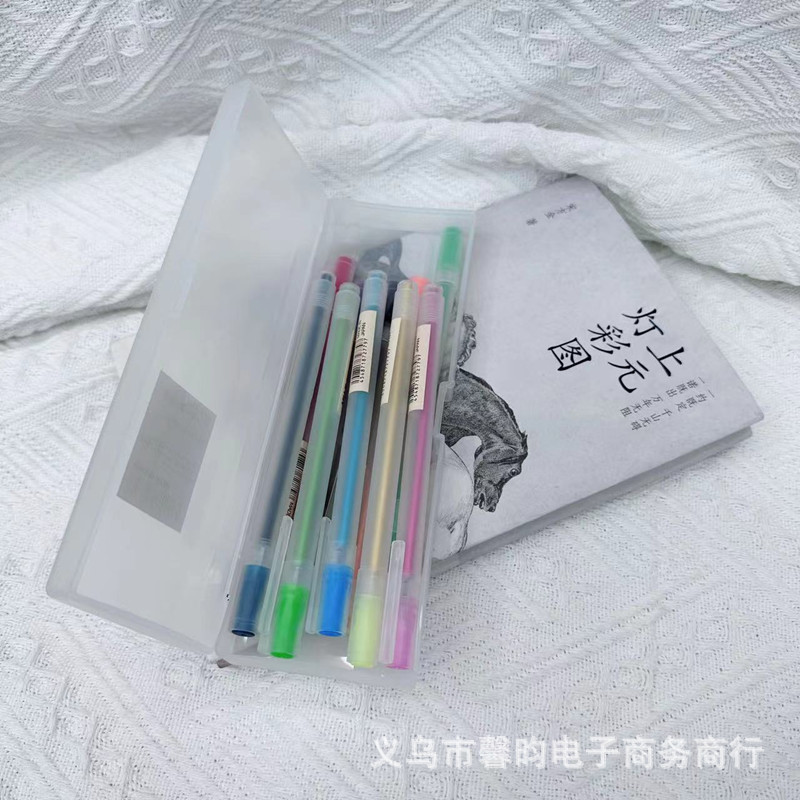 Estilo antiguo pull cover pluma de gel estilo no impreso buen producto pluma de tinta de gel color 10 color estudiante papelería pluma examen pluma de agua