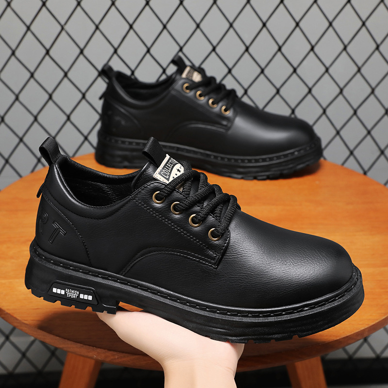 Zapatos de cocinero para hombre otoño 2024 nuevos zapatos de hombre moda zapatos de skate casuales para hombres zapatos de cuero antideslizantes para hombres