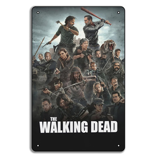 7 American TV series The Walking Dead series tin paintings | retro style wall decoration