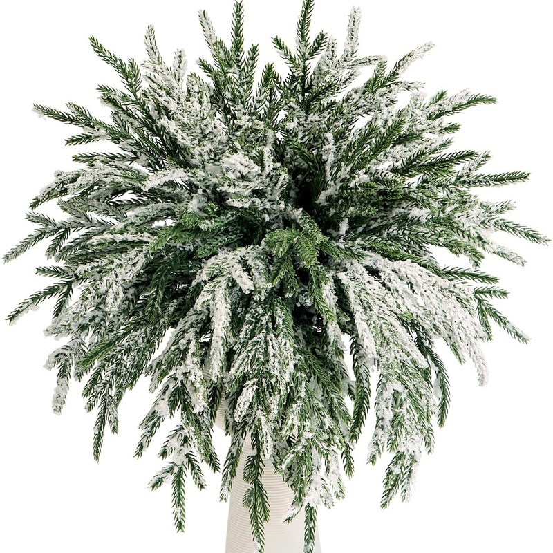 跨境爆款圣诞节装饰仿真植绒松枝仿真植物松针圣诞DIY装饰场景布|undefined