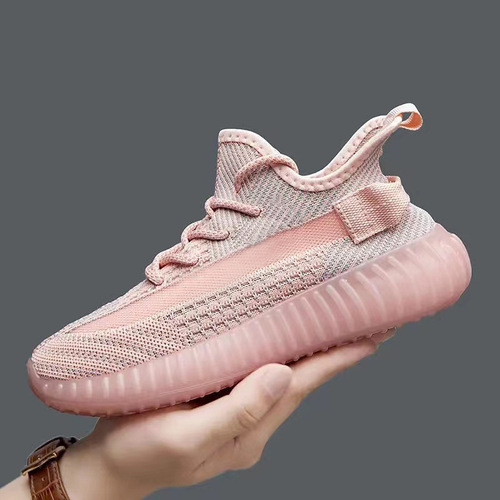 Coconut shoes source wholesale men's and women's same style summer breathable fly woven shoes upper quality shoes casual sports running shoes