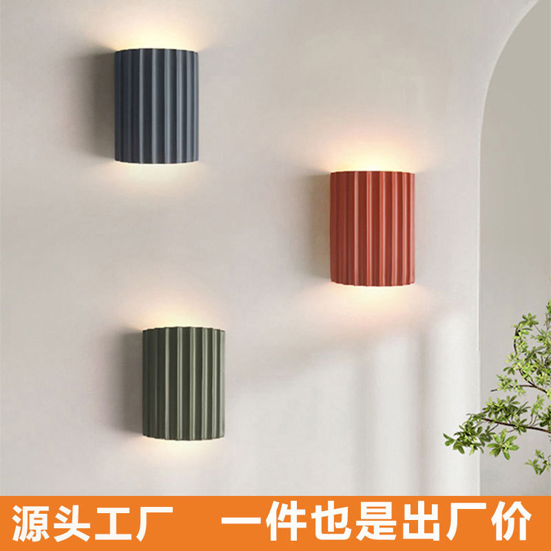 Cross-Border Wabi-Sabi Style Aisle Lamp Led Macaron Wall Entrance Bedside Lamp Corridor Lamp Resin Roman Column Wall Lamp Cross-Border Wabi-Sabi Style Aisle Lamp Led Macaron Wall Entrance Bedside Lamp Corridor Lamp Resin Roman Column Wall Lamp