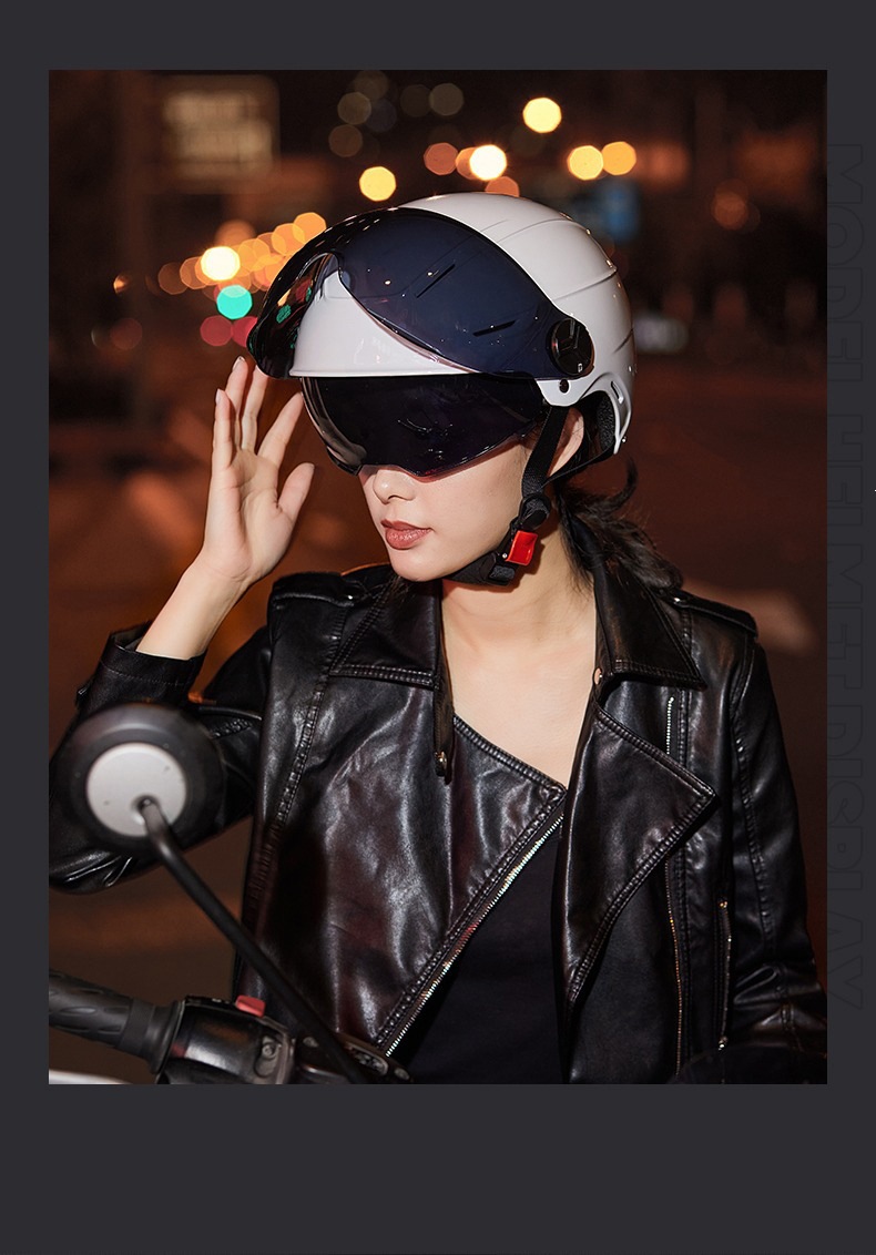 3C Certified Mustang-Style Motorcycle Large Helmet, New National Standard, Unisex Electric Vehicle Summer Safety Helmet