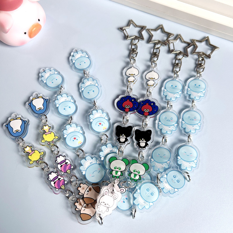 Superjunior Double-Sided Cartoon Cute Keychain Pendant Bag Accessories Acrylic Peripherals Superjunior Double-Sided Cartoon Cute Keychain Pendant Bag Accessories Acrylic Peripherals