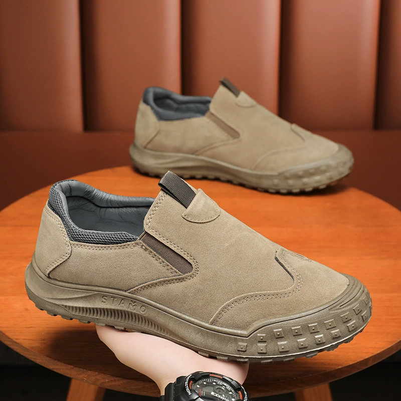 Обувь по страхованию труда Мужская обувь летняя взрывная низкая верхняя водонепроницаемая кожаная обувь мужская наружная нескользящая и износостойкая спортивная повседневная рабочая обувь