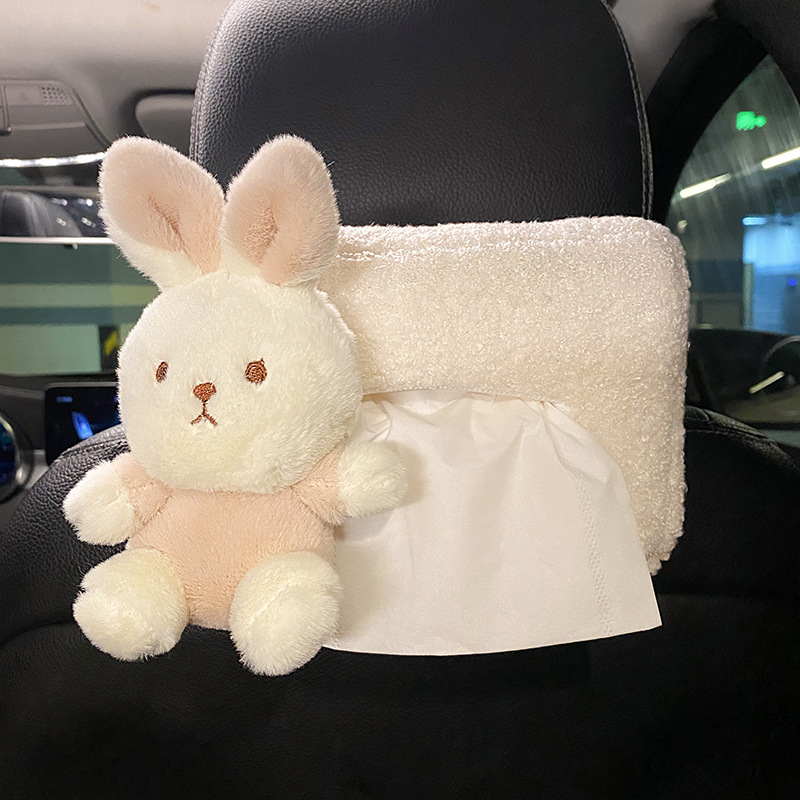 Caja de pañuelos para coche linda y sencilla caja de dibujo para coche colgante barandilla de almacenamiento de alta calidad suministros de decoración de coche