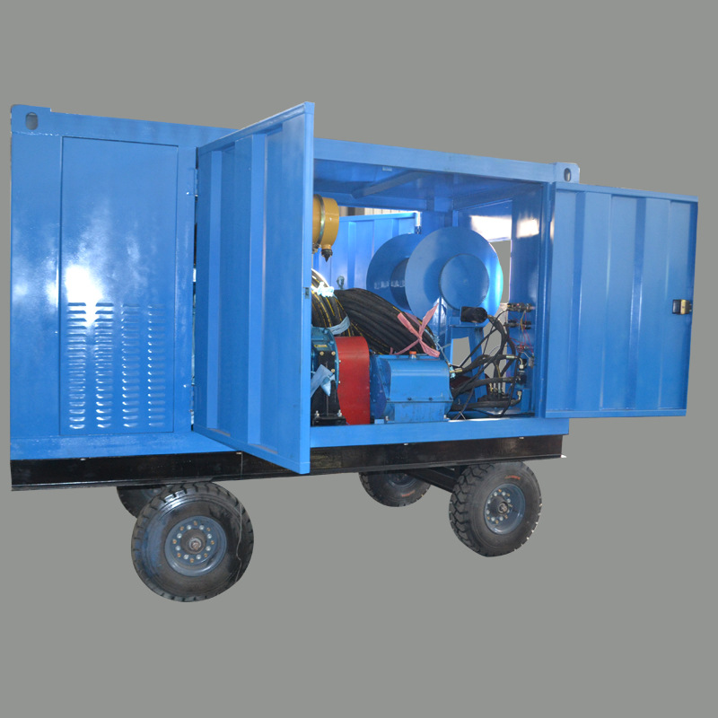 堵塞市政管道清洗机郑州广源GYB-2大流量三柱塞高压泵管道清洗机